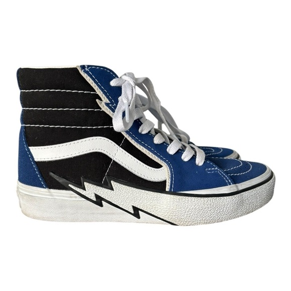 Vans Shoes - Vans Sk8 Hi Bolt Suede Canvas True Blue High Tops Skate Shoes Size 7 women